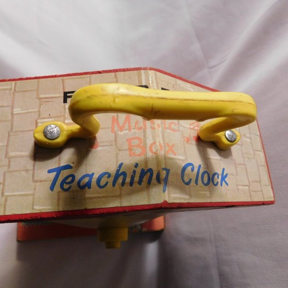 Vintage Fisher Price Music Box Teaching Clock Toy 1968 - Picture 9 of 10
